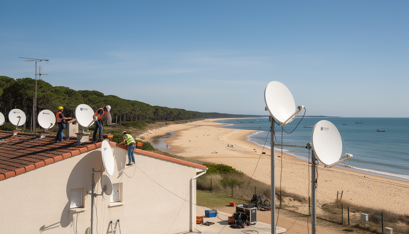 découvrez nos services professionnels d'installation d’antennes satellite autour du bassin d’arcachon, pour une réception optimale de vos chaînes tv et internet.