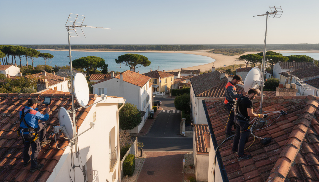 service professionnel d'installation d'antennes tv et internet dans les communes du bassin d'arcachon, garantissant une réception optimale et une connexion fiable.